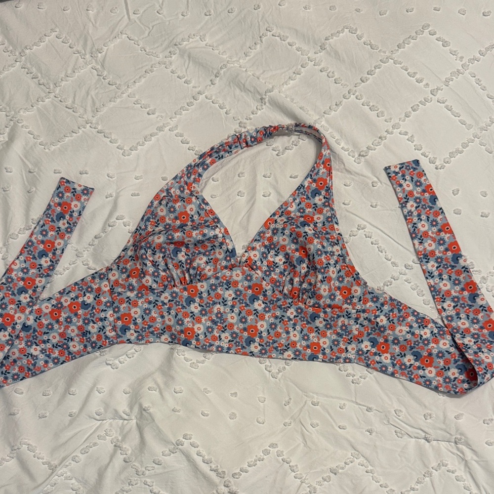 Altar'd State Blue and Orange Floral Fabric